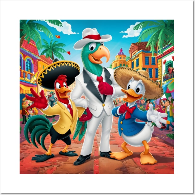 The Three Caballeros Wall Art by Florian Sallo